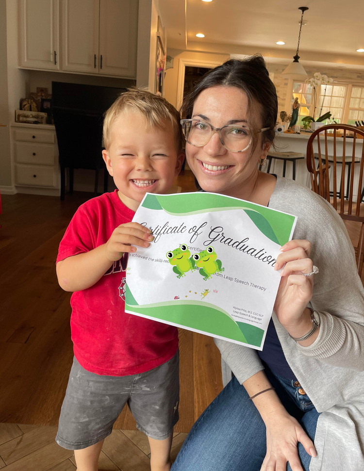 Student graduating from speech therapy in Carmel Valley, San Diego