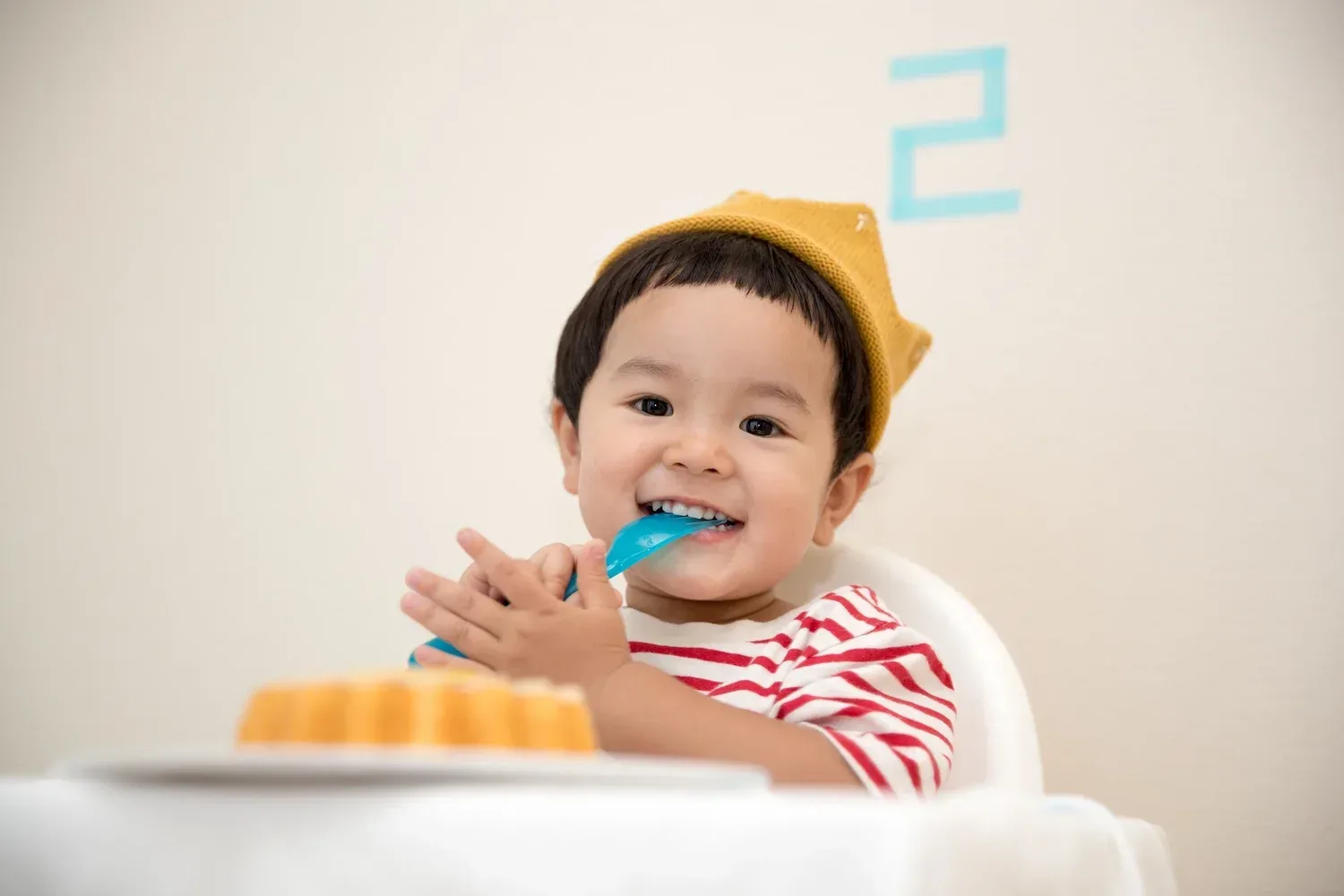 Two year old birthday party learning how to talk