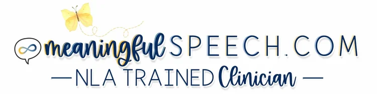 Meaningful Speech logo gestalt language processing NLA trained clinician for autism